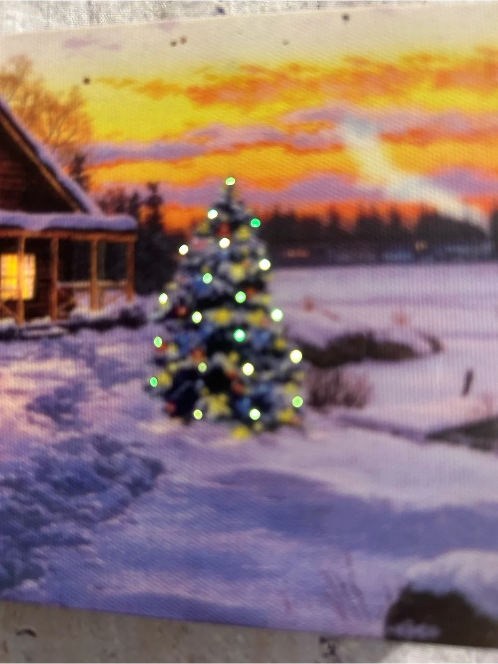 ENCHANTED FOREST 6” LIGHTED CANVAS FRAME (2016) MENARDS STANDS UP